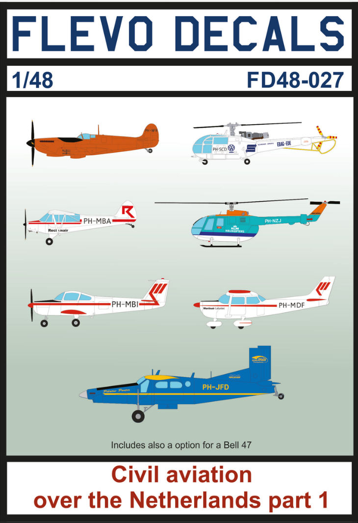 Flevo Decals 1/48 Civil Aviation over the Netherlands Part I