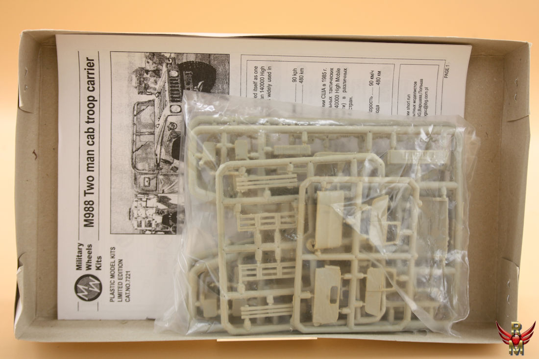 Military Wheels 1/72 M988 2 Man Cab Troop Carrier