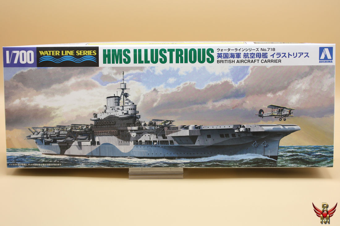 Aoshima 1/700 British Aircraft Carrier HMS Illustrious water line series