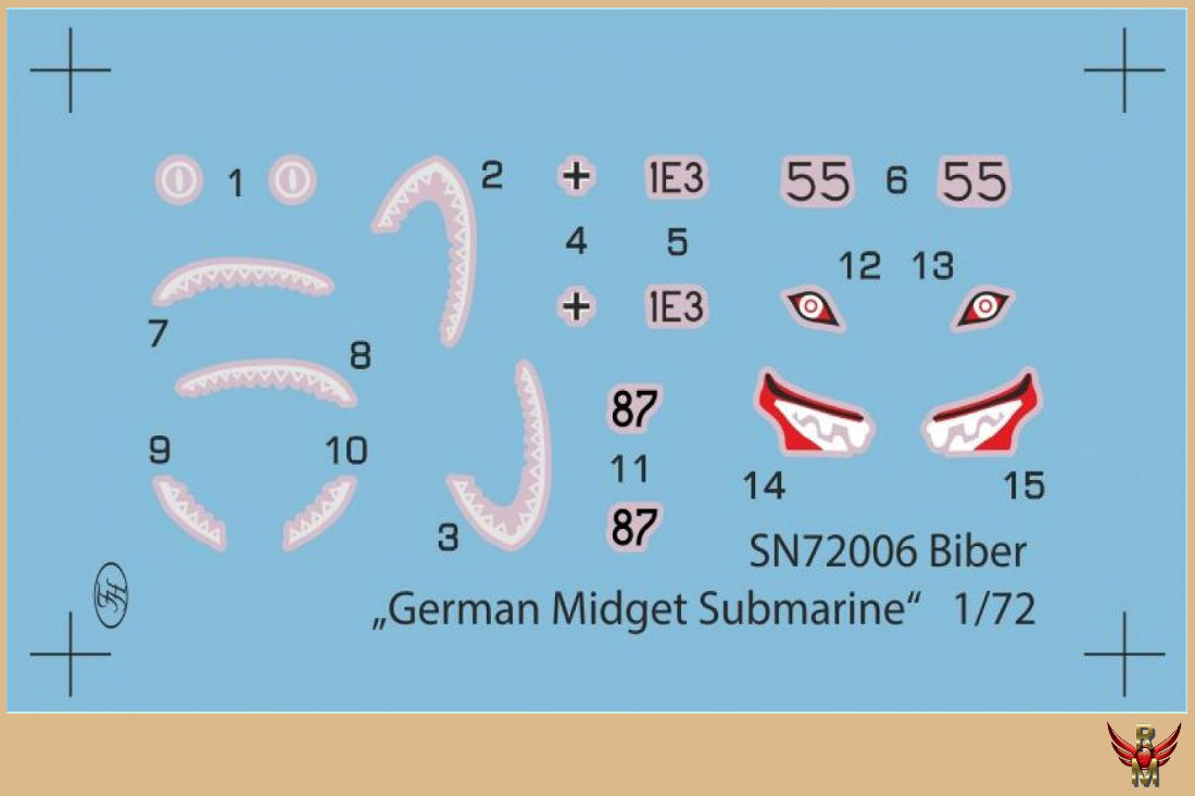 Special Navy 1/72 Biber German Midget Submarine