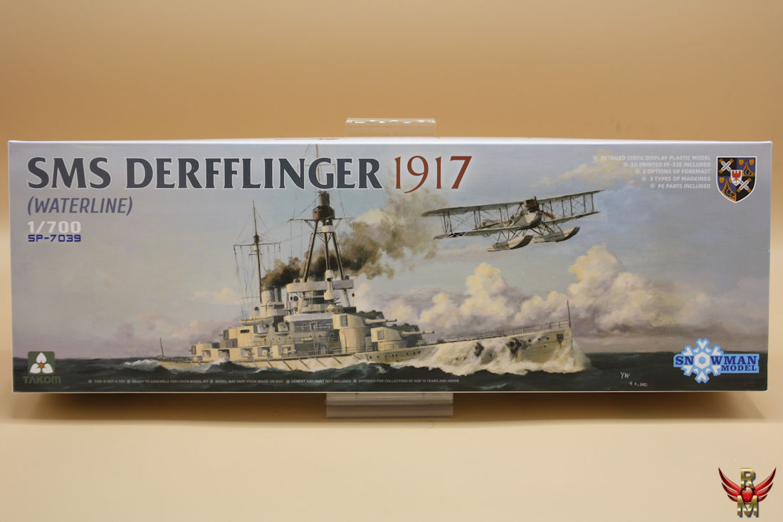 Takom Snowman Model 1/700 SMS Derfflinger 1917 water line series