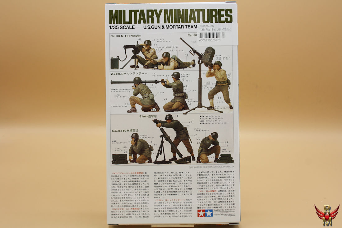 Tamiya 1/35 US Gun and Mortar Team Set