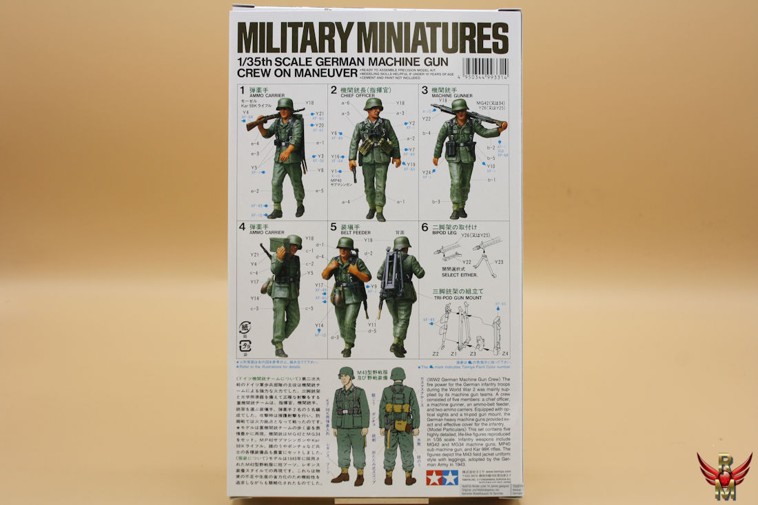 Tamiya 1/35 German Machine Gun Crew On Maneuver
