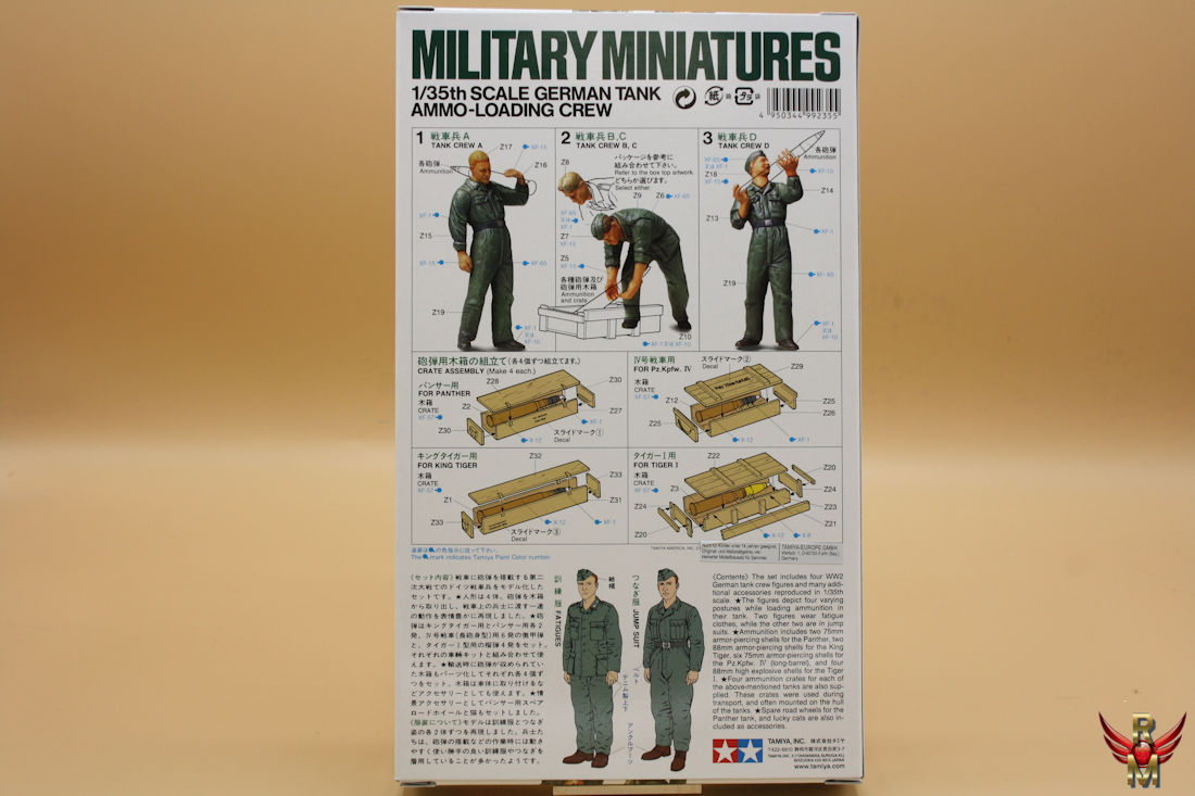 Tamiya 1/35 German Tank Ammo Loading Crew
