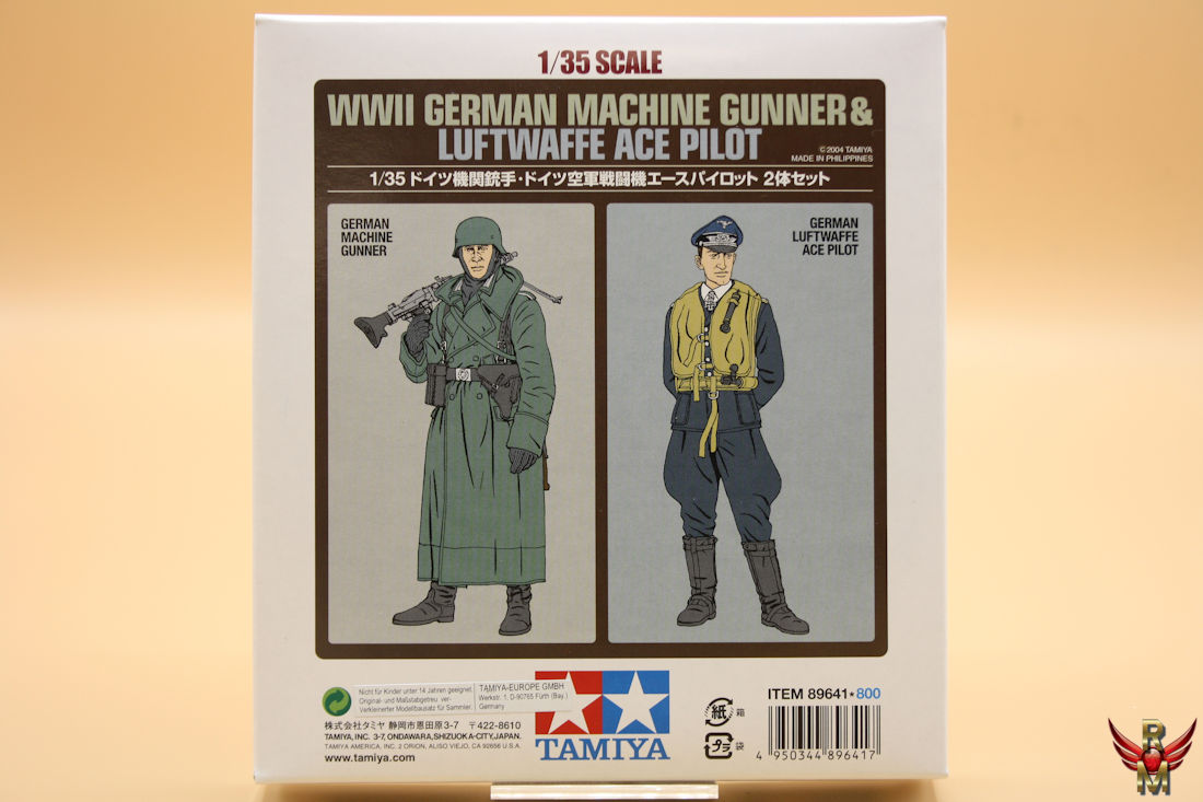 Tamiya 1/35 WWII German Machine Gunner and Luftwaffe Ace Pilot