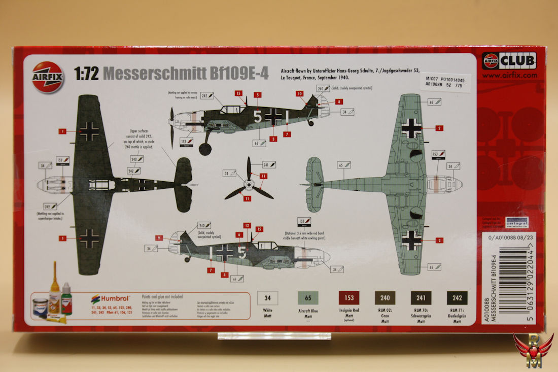 Airfix 1/72 Messerschmitt Bf109E-4
