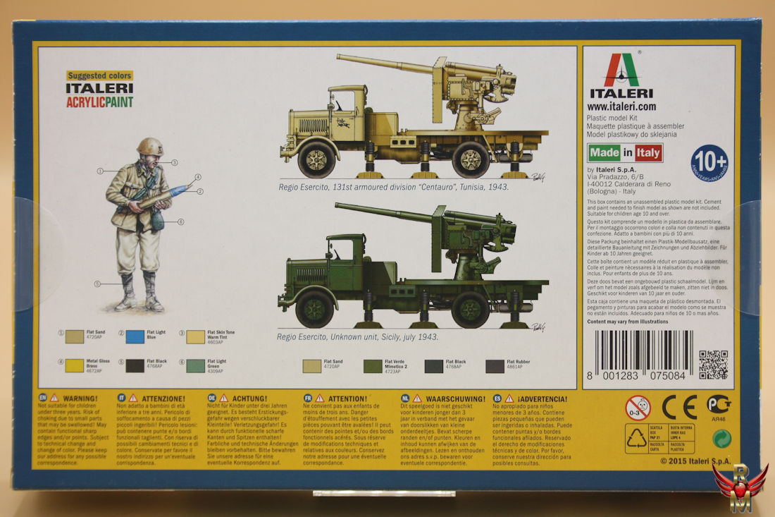 Italeri 1/72 Autocannone 3RO with 90/53 AA Gun