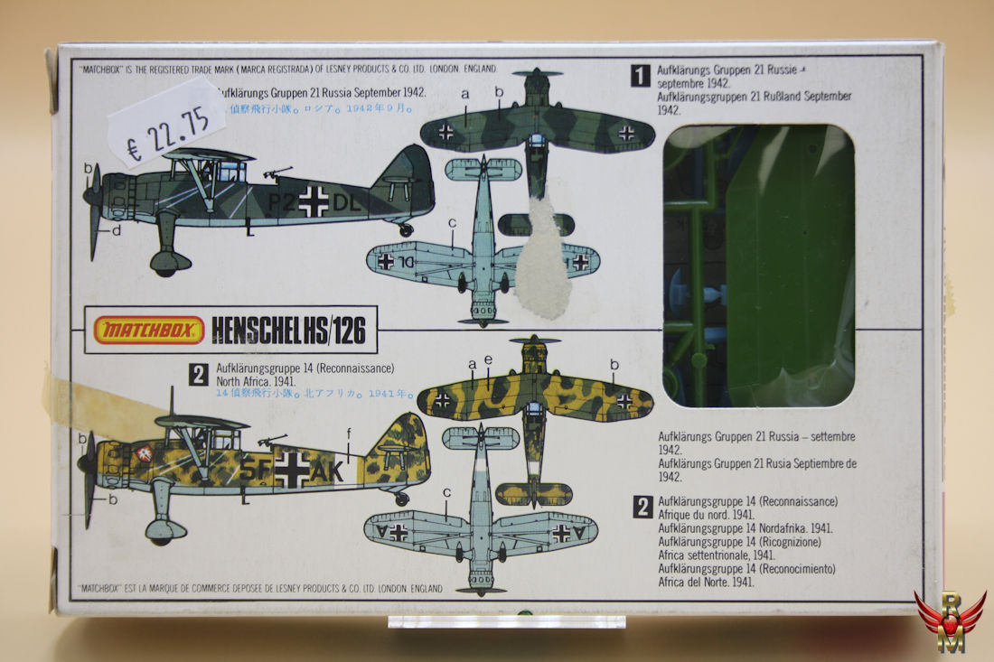 Matchbox 1/72 Henschel Hs/126