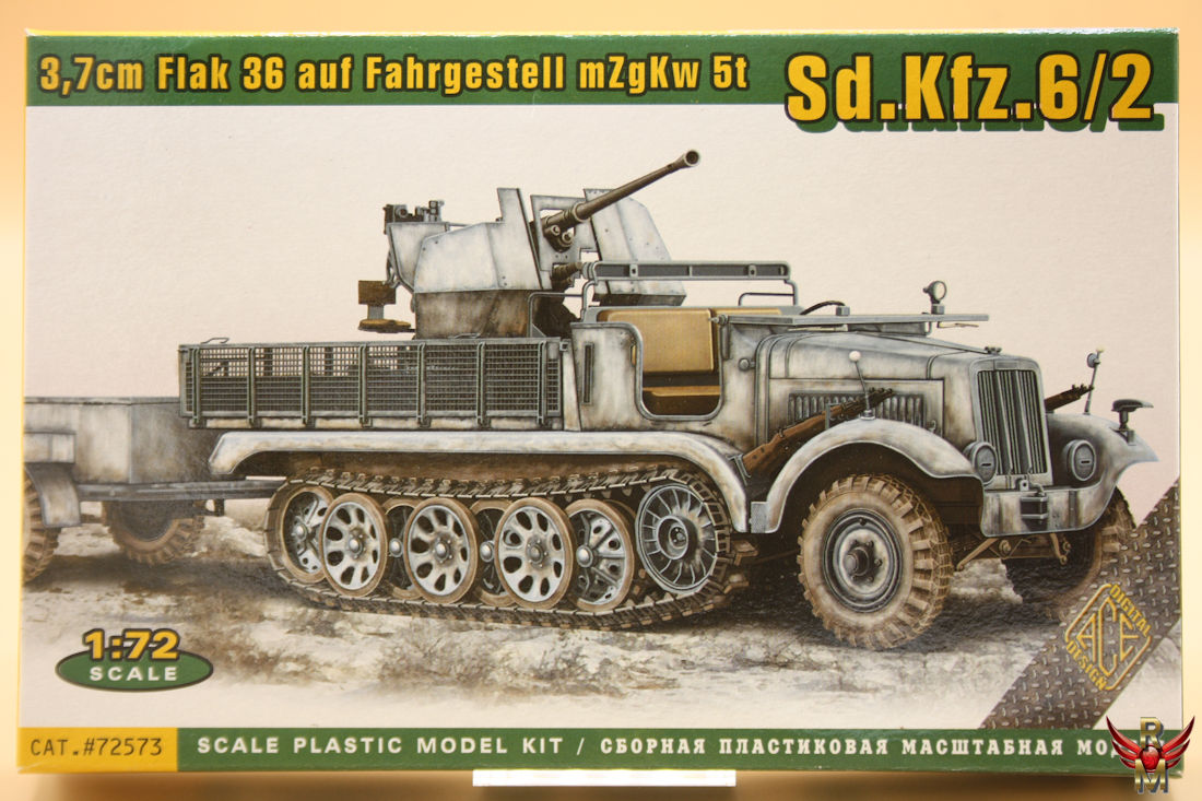 ACE 1/72 37mm FlaK 36 auf Fahrgestell Zugkraftwagen 5t Sd Kfz 6