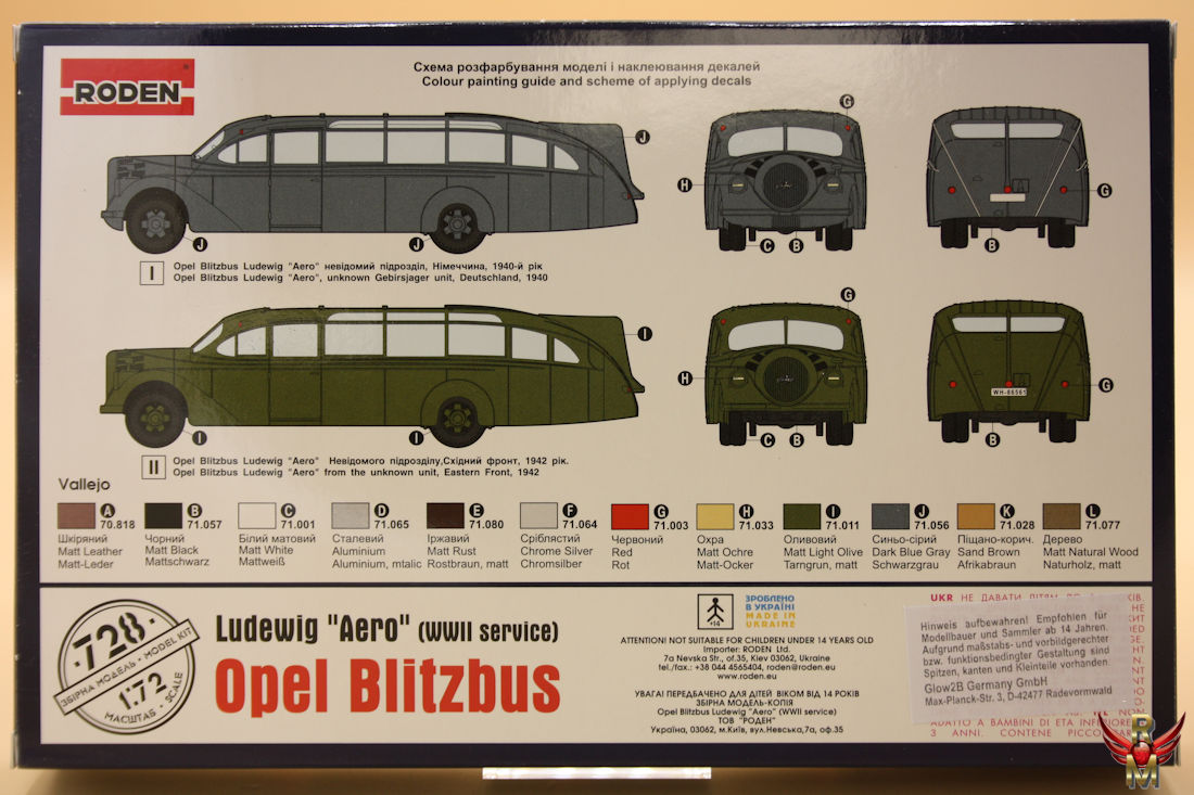 Roden 1/72 Opel Blitzbus Ludewig Aero