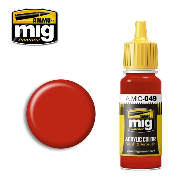 Ammo Mig 049 ACRYLIC COLOR RED JAR 17ML
