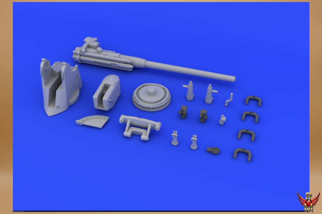 Eduard Brassin German Submarine 105mm gun for Revell