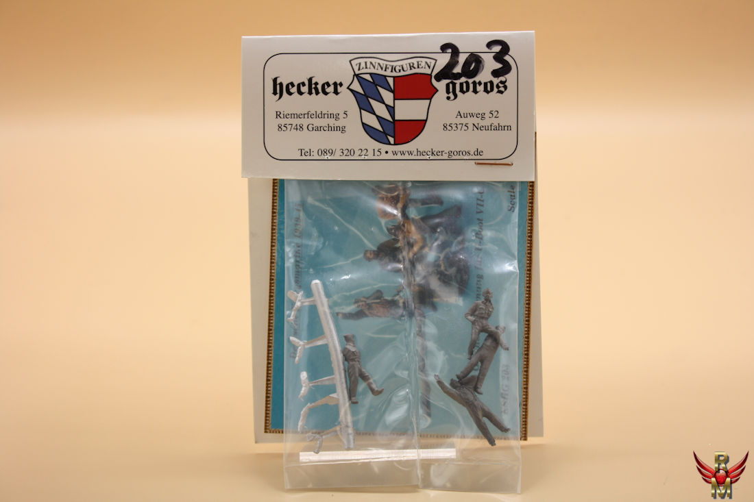 Hecker Goros 1/72 Deutsche U-Boot Crew voor 88mm U-Boot geschut