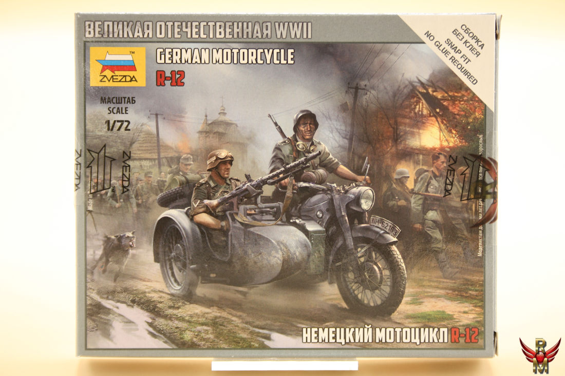 Zvezda 1/72 German Motorcycle R12