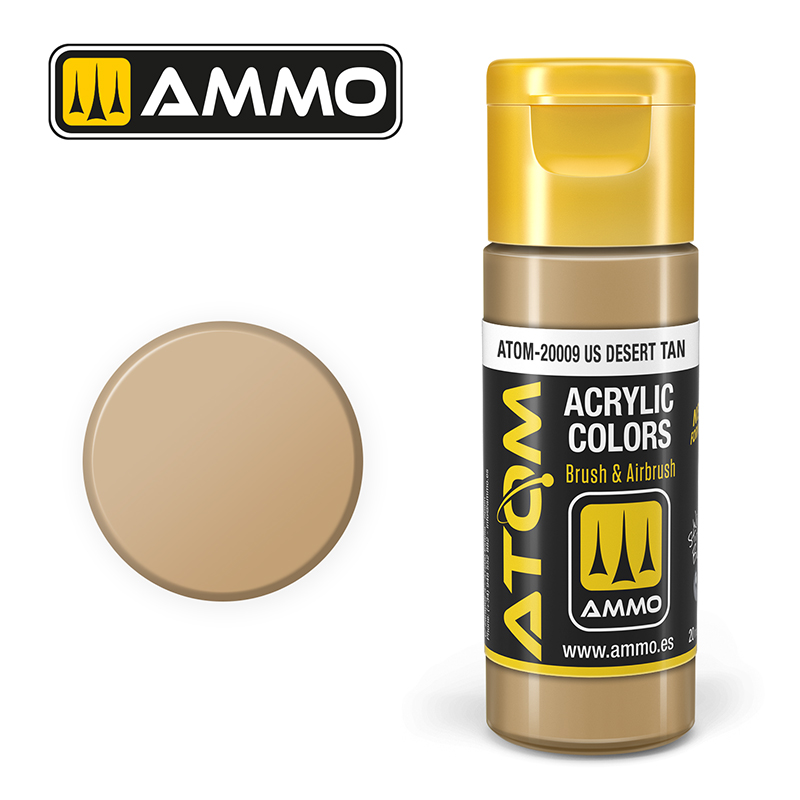 AMMO ATOM 20009 ACRYLIC COLOR US DESERT TAN 20 ML