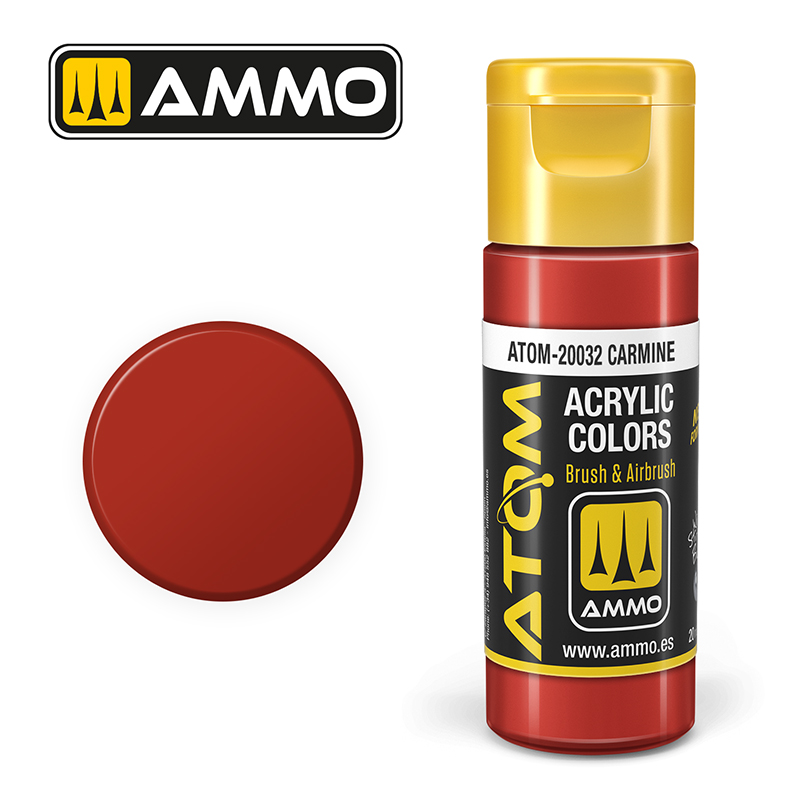 AMMO ATOM 20032 ACRYLIC COLOR CARMINE 20 ML