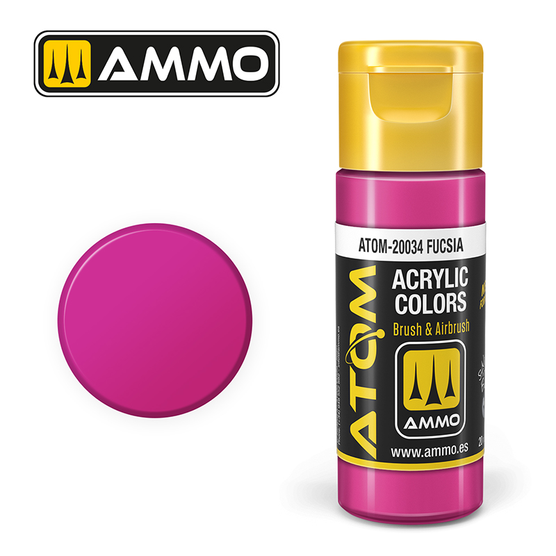 AMMO ATOM 20034 ACRYLIC COLOR FUCSIA 20 ML