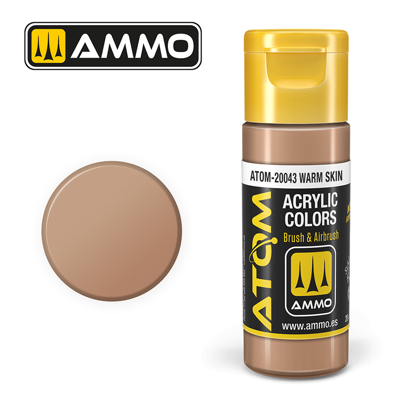 AMMO ATOM 20043 ACRYLIC COLOR WARM SKIN 20 ML