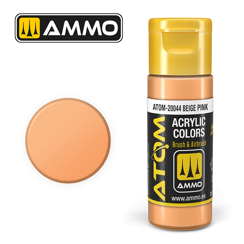 AMMO ATOM 20044 ACRYLIC COLOR BEIGE PINK 20 ML