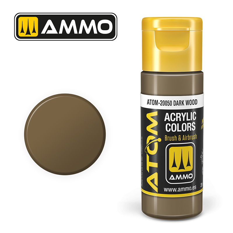 AMMO ATOM 20050 ACRYLIC COLOR DARK WOOD 20 ML