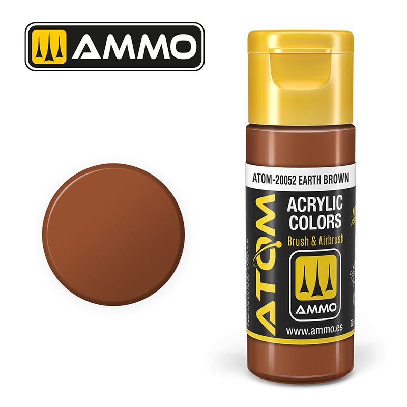 AMMO ATOM 20052 ACRYLIC COLOR EARTH BROWN 20 ML