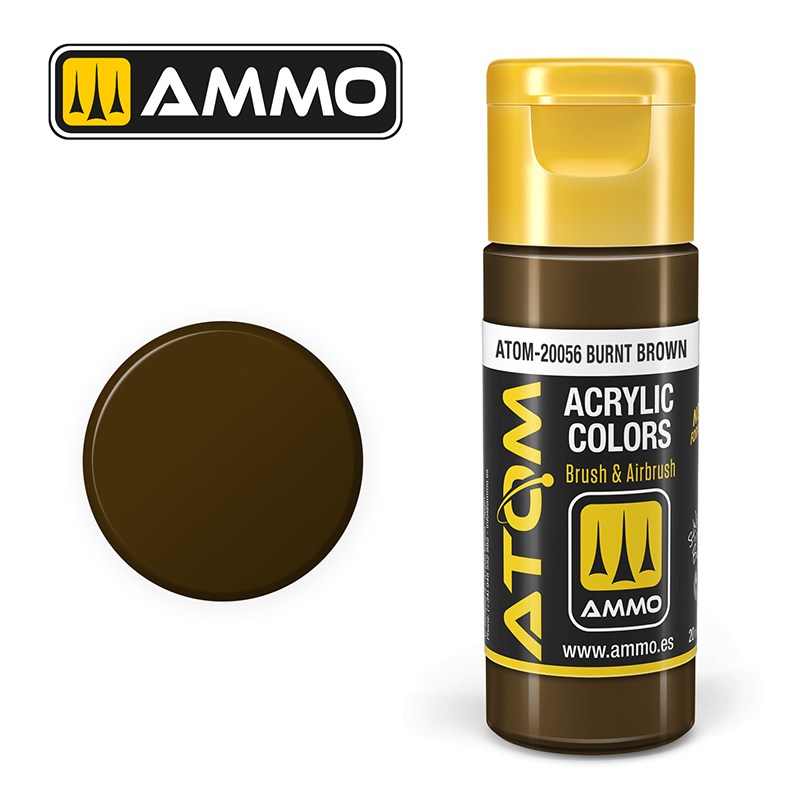 AMMO ATOM 20056 ACRYLIC COLOR BURNT BROWN 20 ML
