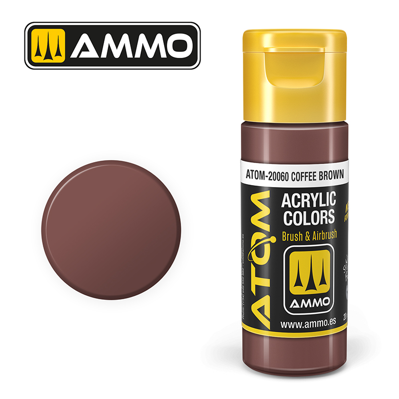 AMMO ATOM 20060 ACRYLIC COLOR COFFEE BROWN 20 ML