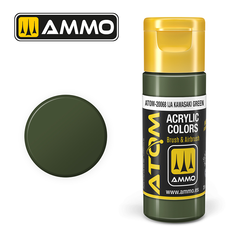 AMMO ATOM 20068 ACRYLIC COLOR IJA KAWASAKI GREEN 20 ML