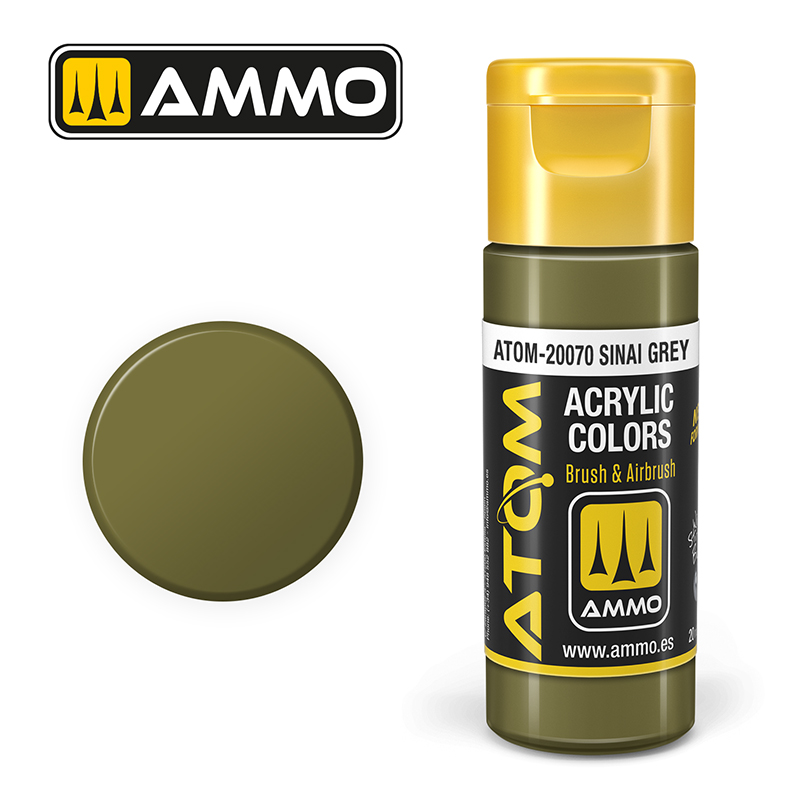 AMMO ATOM 20070 ACRYLIC COLOR SINAI GREY 20 ML
