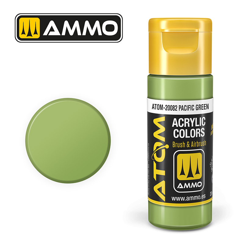 AMMO ATOM 20082 ACRYLIC COLOR PACIFIC GREEN 20 ML