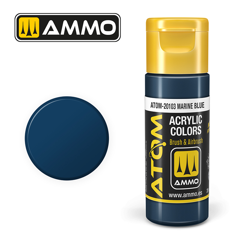 AMMO ATOM 20103 ACRYLIC COLOR MARINE BLUE 20 ML