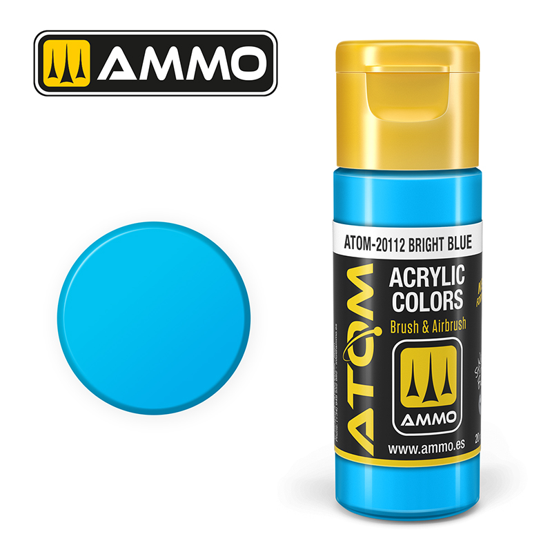 AMMO ATOM 20112 ACRYLIC COLOR BRIGHT BLUE 20 ML