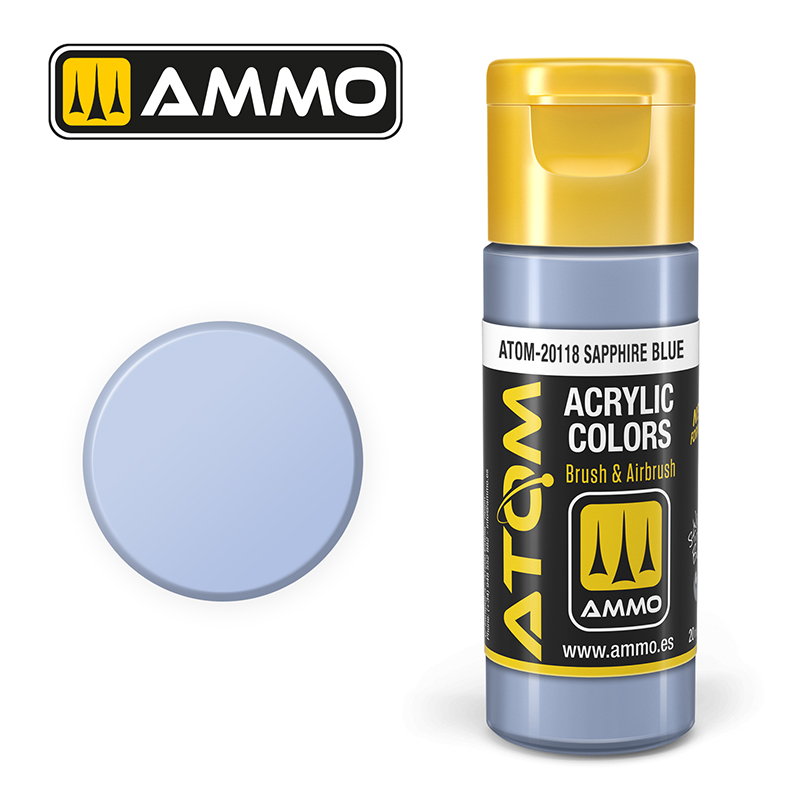AMMO ATOM 20118 ACRYLIC COLOR SAPPHIRE BLUE 20 ML