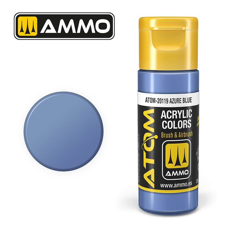 AMMO ATOM 20119 ACRYLIC COLOR AZURE BLUE 20 ML