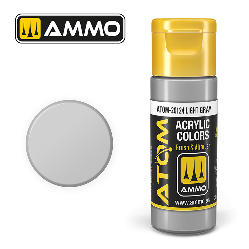 AMMO ATOM 20124 ACRYLIC COLOR LIGHT GRAY 20 ML