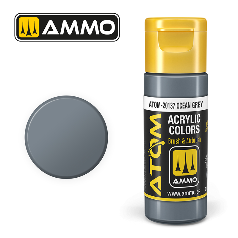 AMMO ATOM 20137 ACRYLIC COLOR OCEAN GREY 20 ML