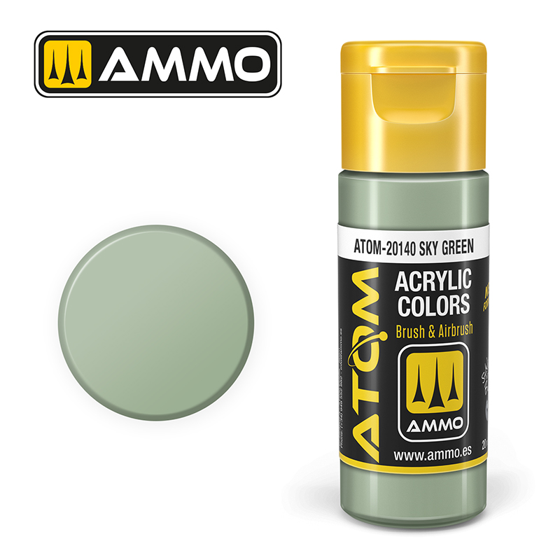 AMMO ATOM 20140 ACRYLIC COLOR SKY GREEN 20 ML