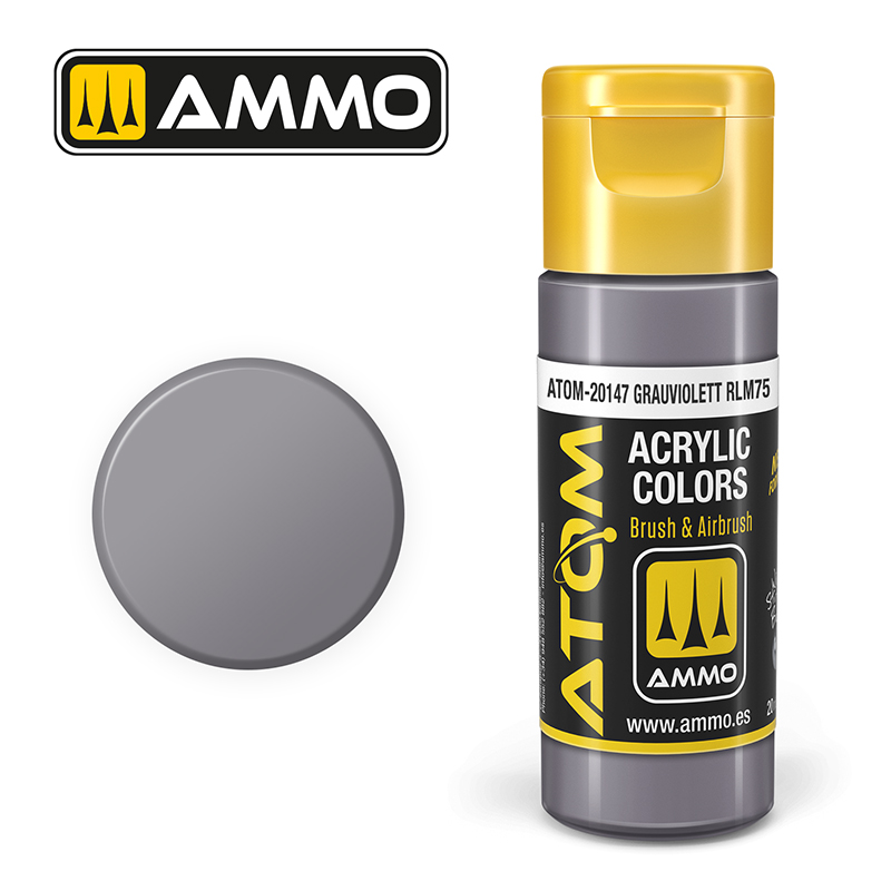 AMMO ATOM 20147 ACRYLIC COLOR GRAUVIOLETT RLM75 20 ML