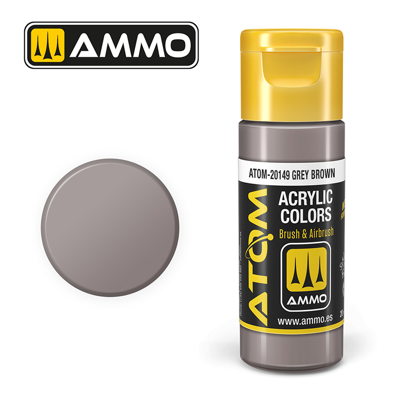 AMMO ATOM 20149 ACRYLIC COLOR GREY BROWN 20 ML