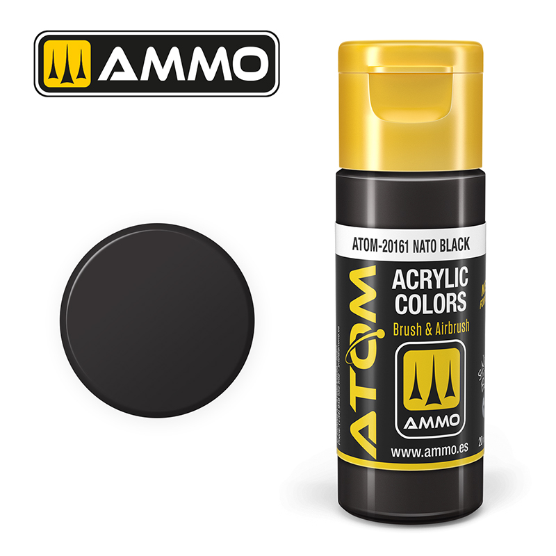 AMMO ATOM 20161 ACRYLIC COLOR NATO BLACK 20 ML