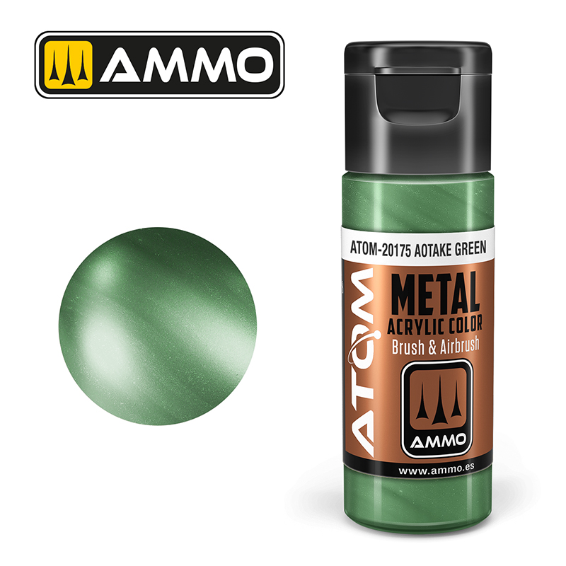 AMMO ATOM 20175 ACRYLIC METALLIC AOTAKE GREEN 20 ML