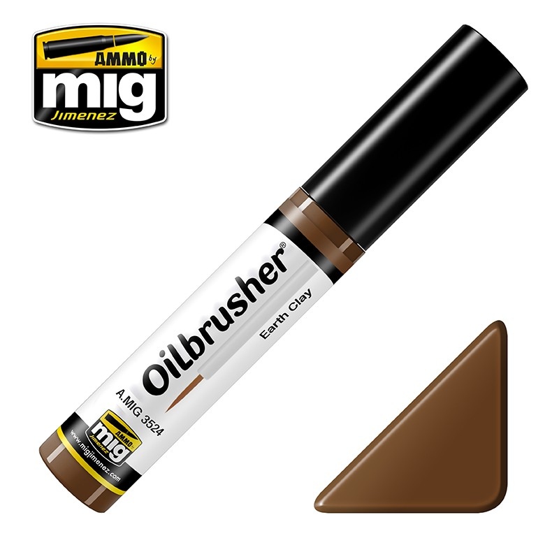 Ammo Mig 3524 OILBRUSHER EARTH CLAY JAR 10 ML