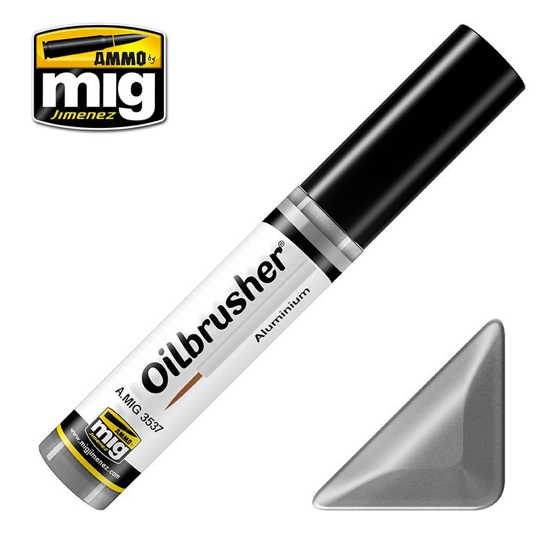 Ammo Mig 3537 OILBRUSHER ALUMINIUM JAR 10 ML
