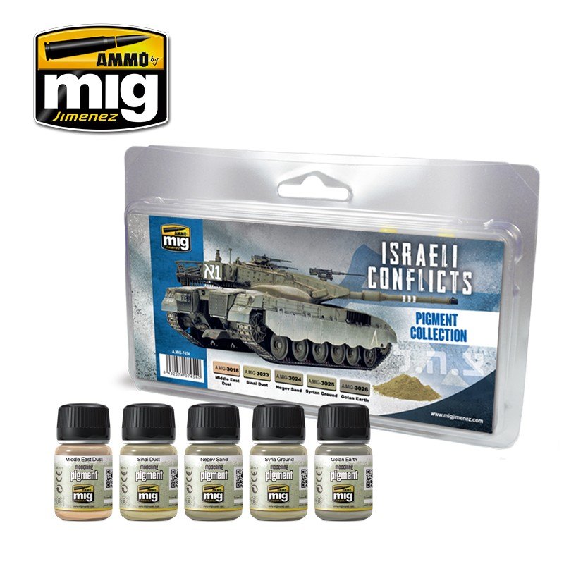 Ammo Mig 7454 ISRAELI CONFLICTS PIGMENTS COLLECTION 5 JARS 35 ML