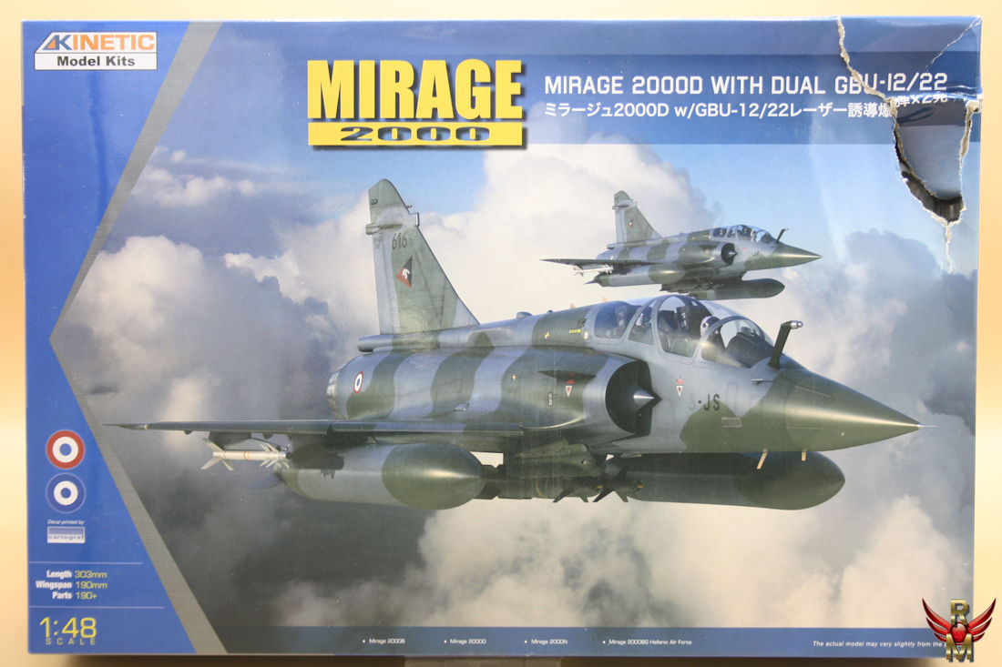 Kinetic 1/48 Mirage 2000D with dual GBU-12/22-