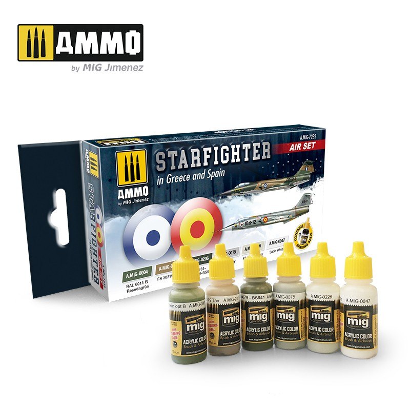 AMMO 7232 STARFIGHTER IN GREECE SPANISH SERVICES 6 JARS 17 ML