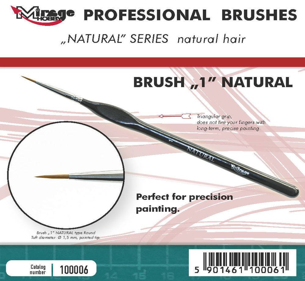 Mirage Hobby 100006 MIRAGE BRUSH NATURAL SIZE 1