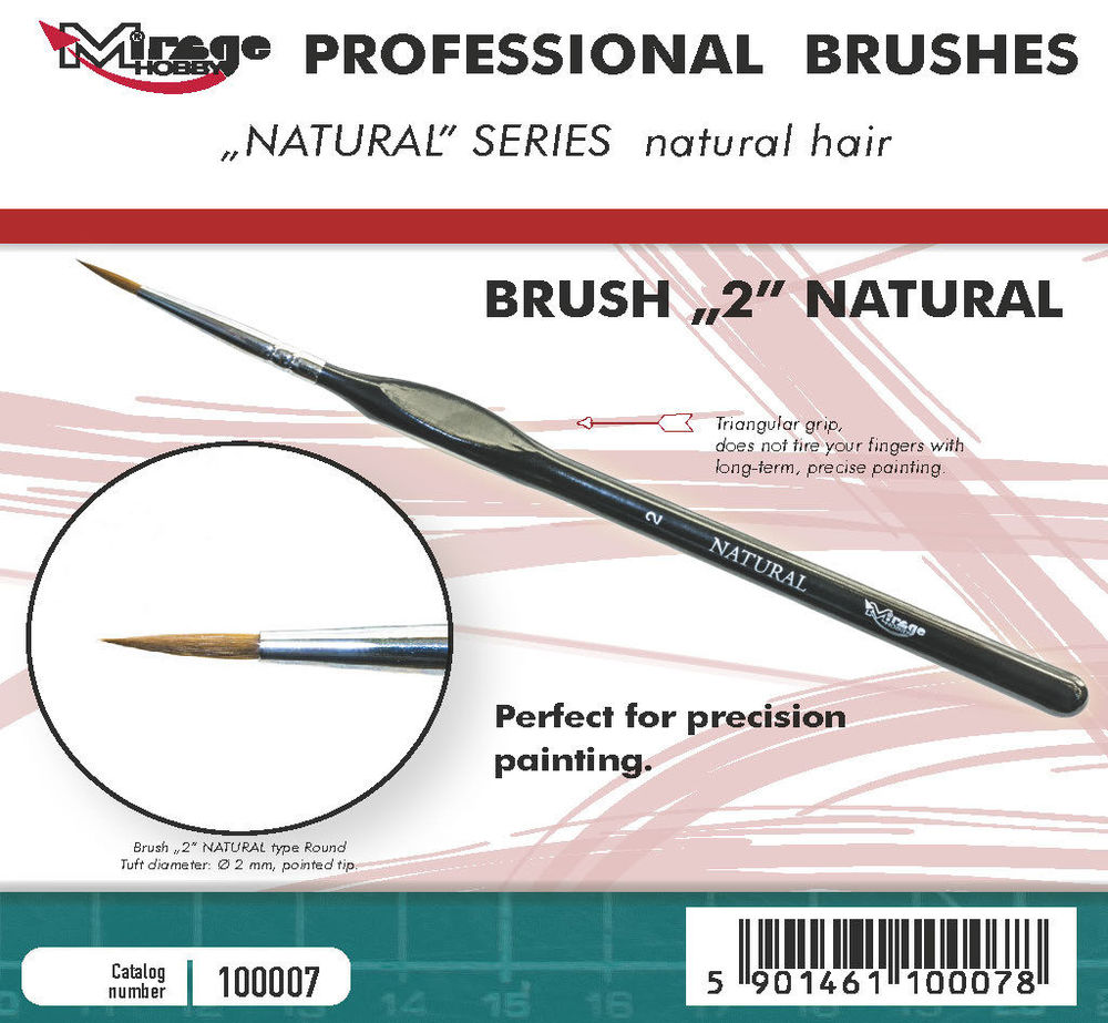 Mirage Hobby 100007 MIRAGE BRUSH NATURAL SIZE 2