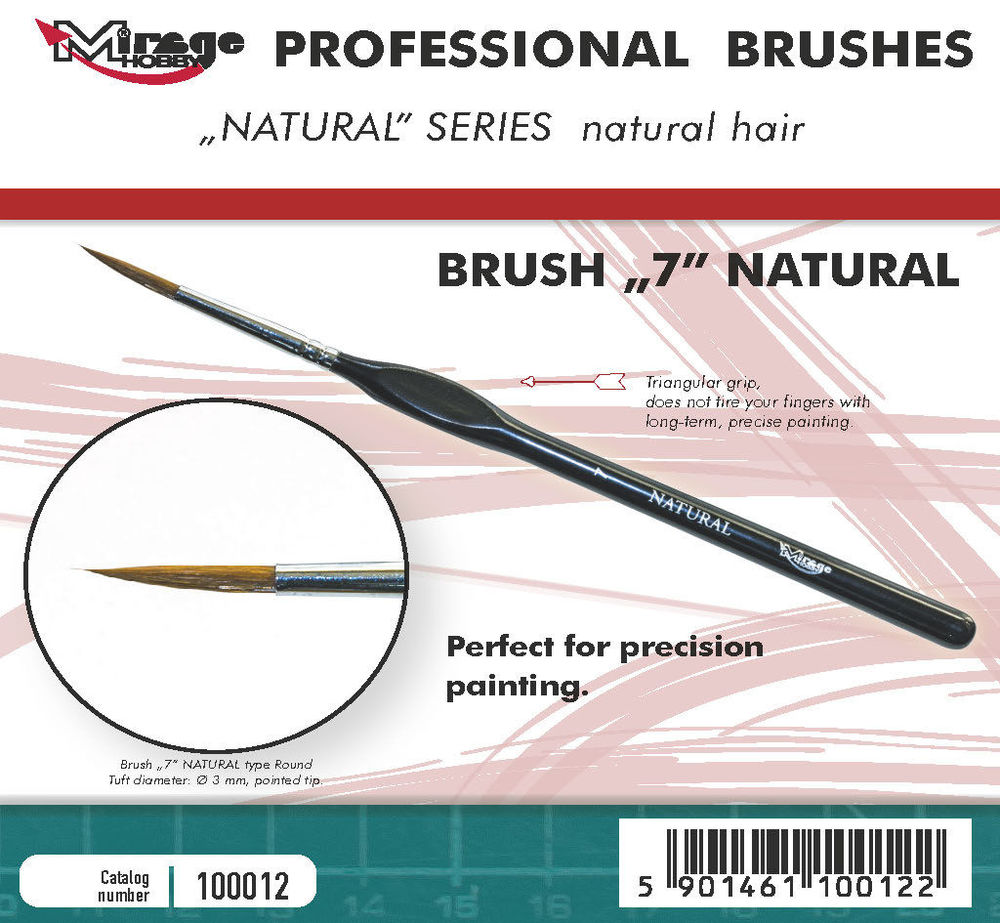 Mirage Hobby 100012 MIRAGE BRUSH NATURAL SIZE 7