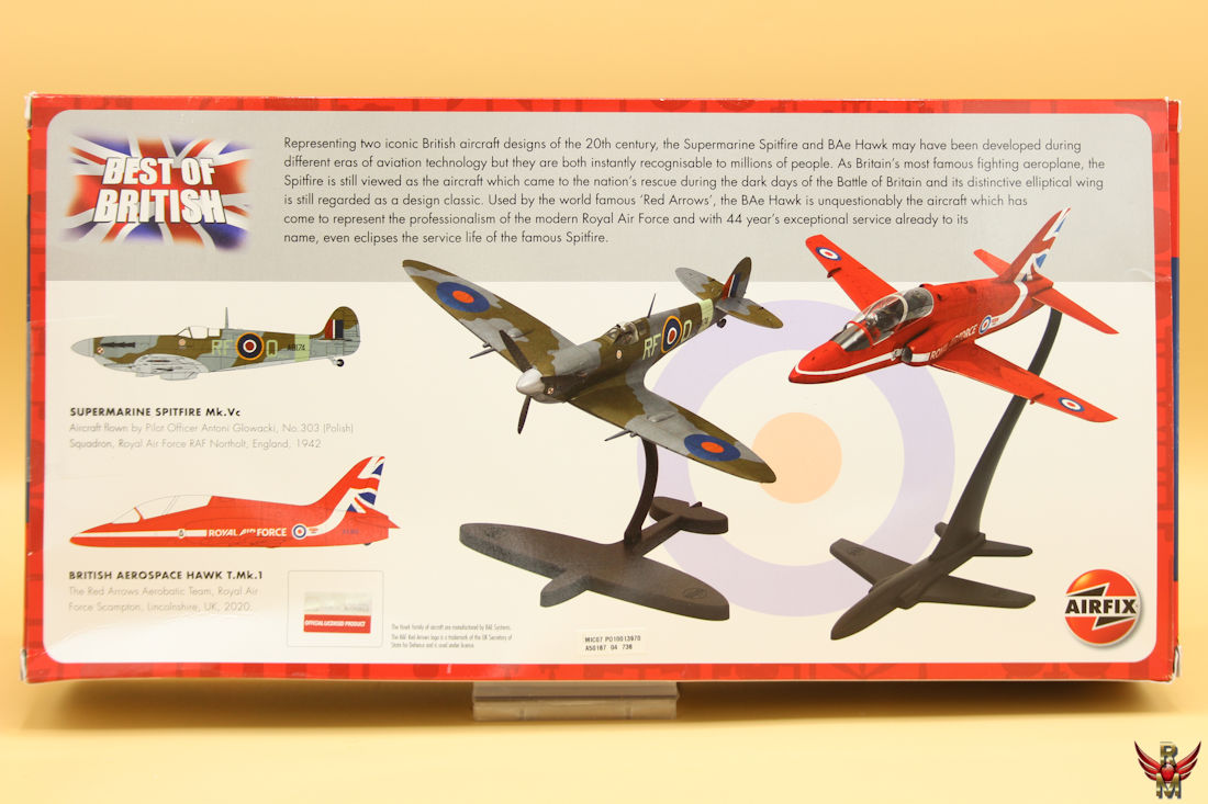 Airfix 1/72 Best of British Supermarine Spitfire and RAF Red Arrows Hawk